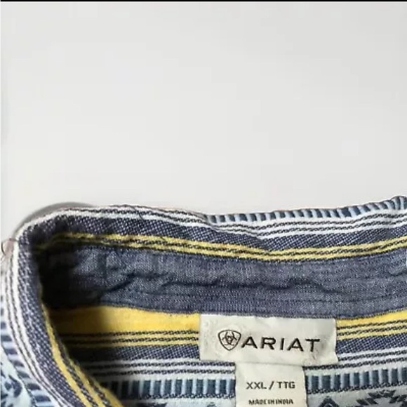 ARIAT XXL SOFT AZTEC PRINT SNAP FRONT SHIRT - Picture 7 of 13